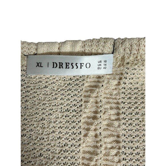 Plaid Patchwork Plaid Knit Dress Sweater Women XL Knee Length Long Sleeves Belt - Picture 6 of 7